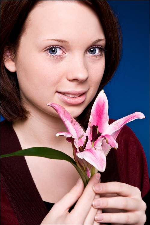 Girl with Flower - Portrait by Marcus Locher