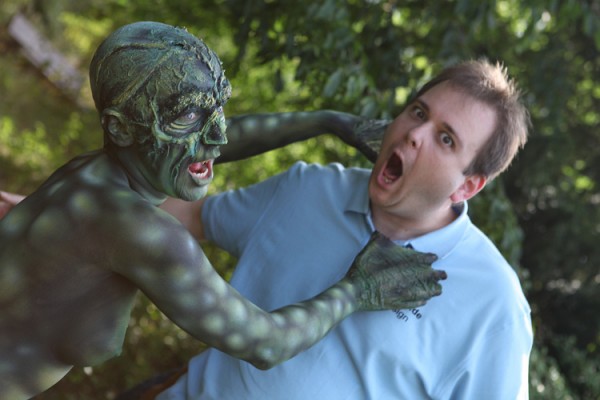 Attack by the Swamp Monster - Painting by Farbtraeume.com