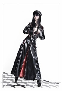 Latex Fashion - Fetish Photos © by Magistus Latex Fashion - Fetish Photos with cool Model wearing black latex coat and sunglasses - Photo © by Magistus