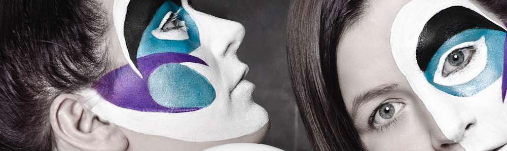 Circles - Facepainting Collage - Painting by ModernSpirit - Photo by Magistus