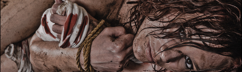 Chanceless - Dark Bondage and Dirtylook Shooting with beautiful girl lying in the mud completely covered in oil and dirt with her hands bound. - © by Magistus