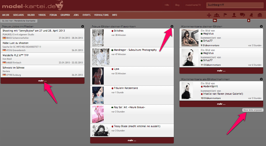 Widgets MK V4 Startseite