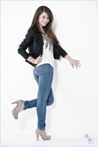 Sweet Jeans Fashion Photoshoot with beautiful asian girl in tight blue jeans posing sweet and sexy - © by Magistus