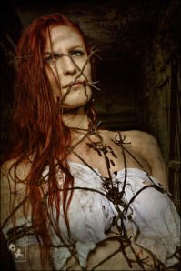 Barbed Wire - Horror SFX Photoshoot - Artwork © by Magistus - Backround Image © zagorskid - Fotolia