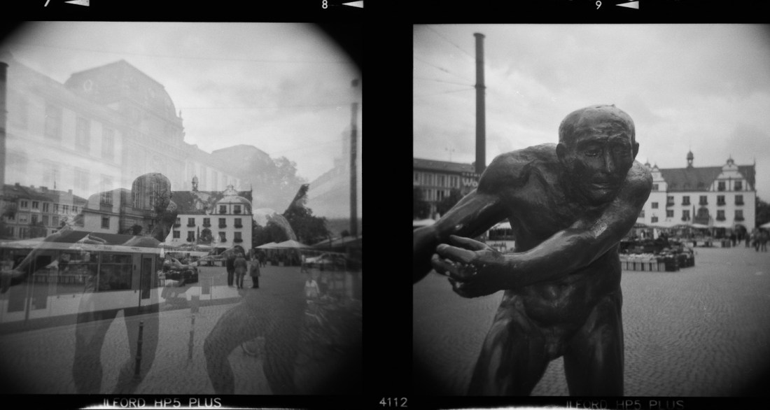 120er Mittelformat - Darmstadt Schloss u. Marktplatz