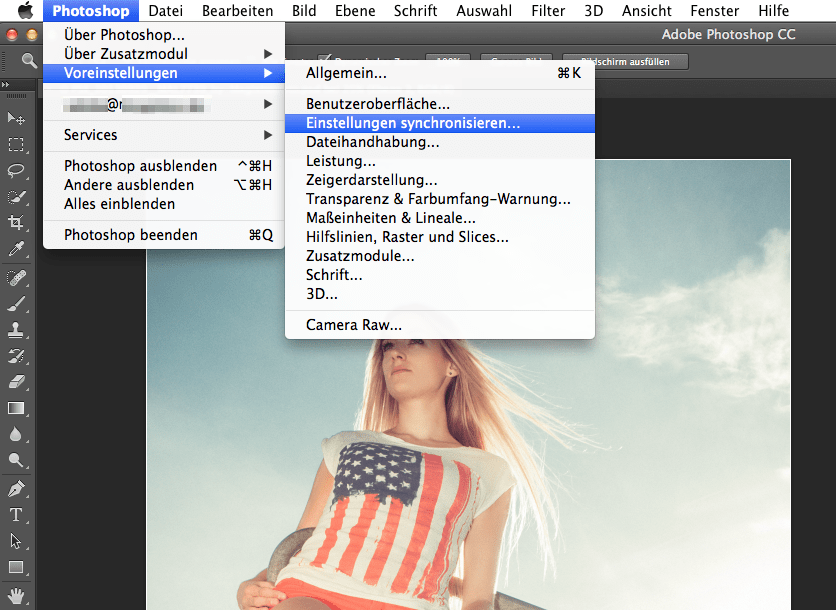 Photoshop CC - Synchronisation - Screenshot