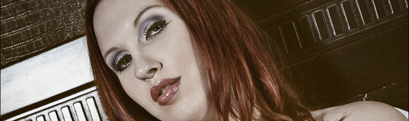 Provocation - Erotic OnLocation Photoshoot with a fantastic sexy redhead model showing part of her naked pussy grabbing her big half naked boobs. - © by Magistus