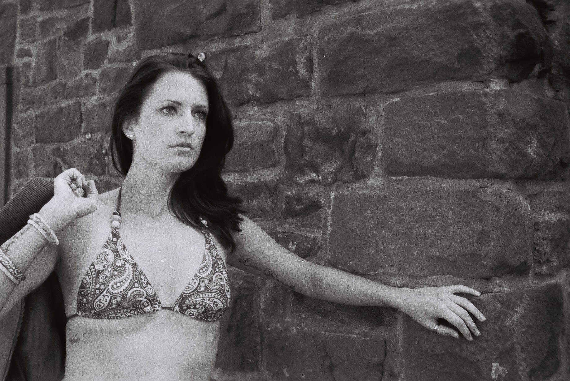 Casual Beauty - Analog Black & White Bikini Portrait Photoshoot - © by Magistus