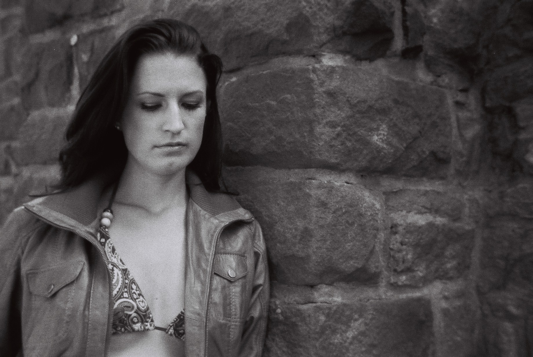 Casual Beauty - Analog Black & White Bikini Portrait Photoshoot - © by Magistus