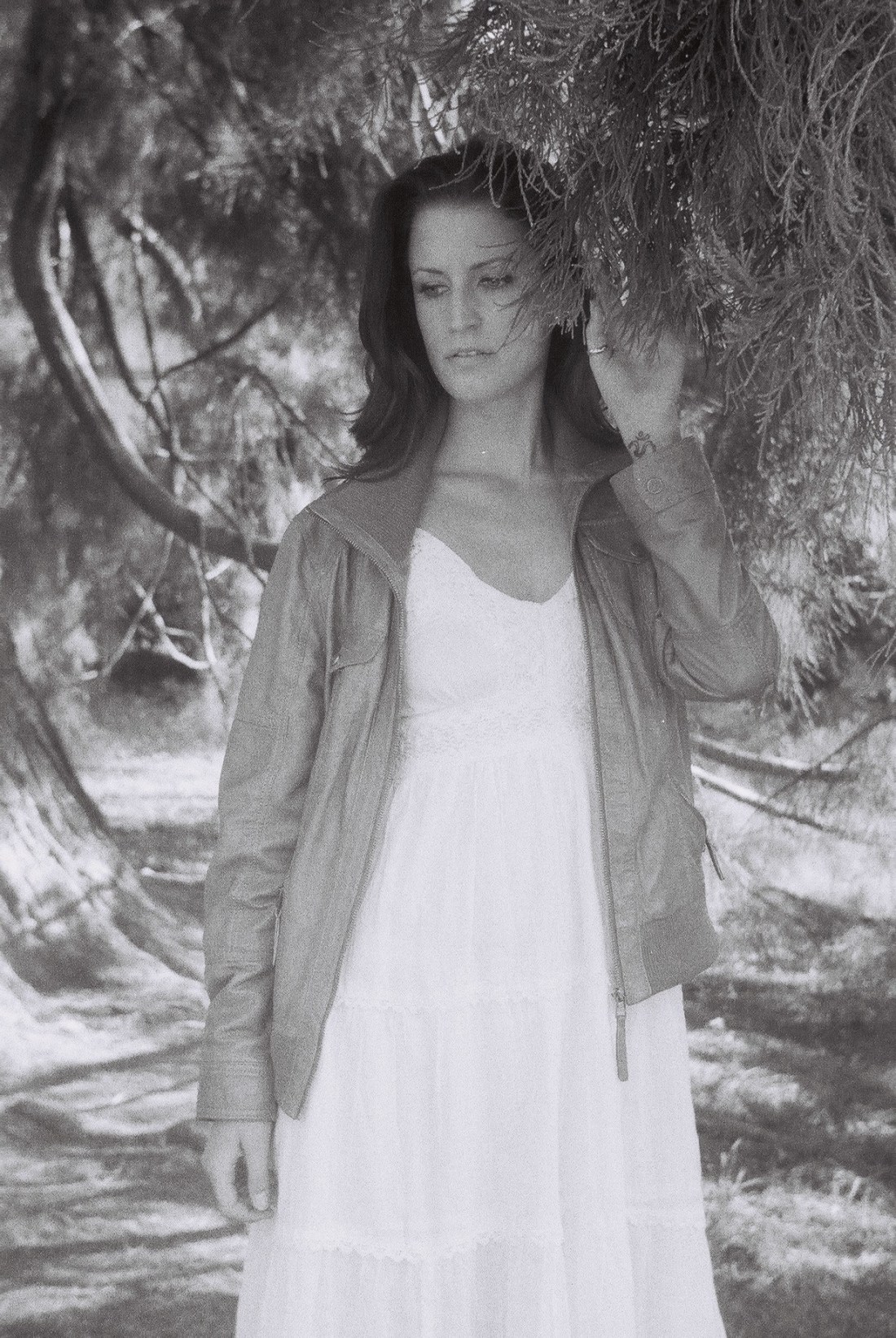 White Skirt - Black & White Analog Photoshoot - © by Magistus