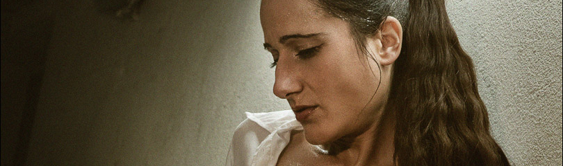 Nude Cellar - Erotic Nude Art with fantastic and athletic model posing topless with water pearls dripping down her naked body - © by Magistus