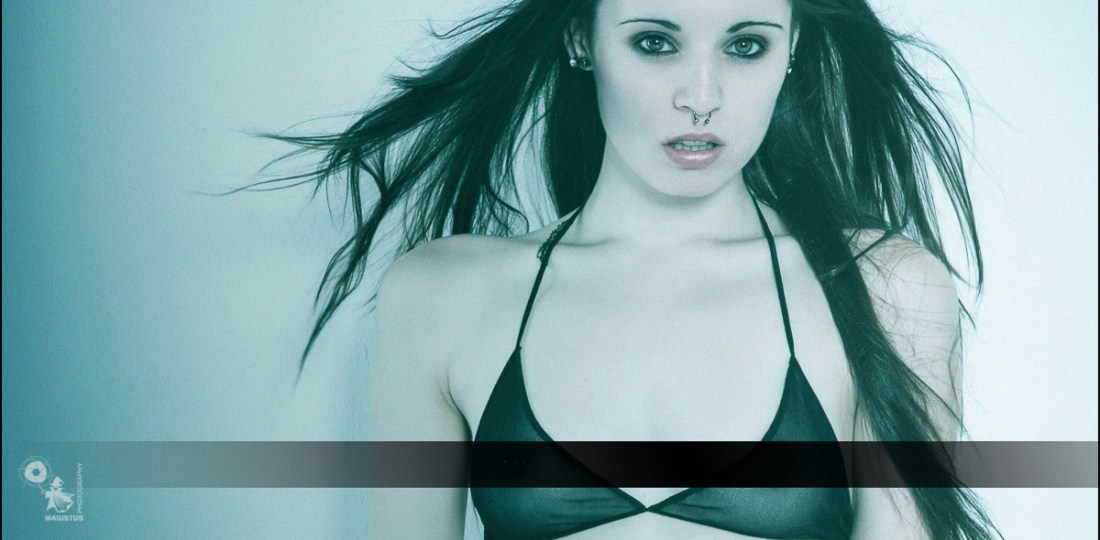 Sexy in the Wind - Hot Jeans photoshoot with fantastic girl wearing a transparent bikini top showing her beautiful boobs and pierced nipples - © by Magistus