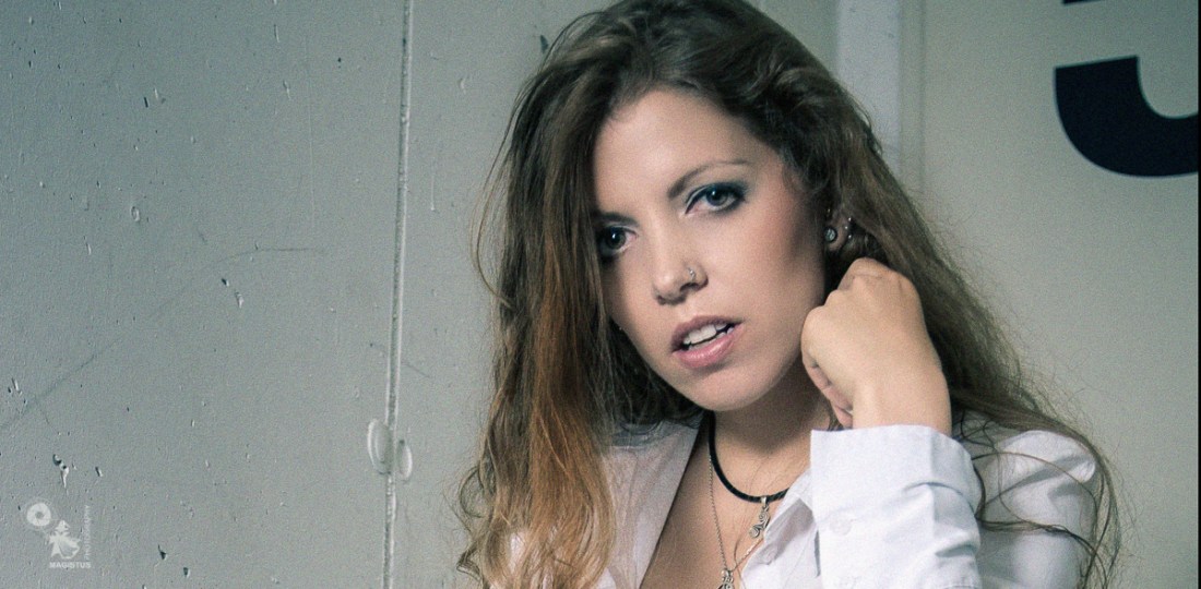 Beauties Hotness on Stairs - super sexy onlocation photoshoot with fantastic model in black leggings showing a lot of cleavage in this super sexy photo - © by Magistus