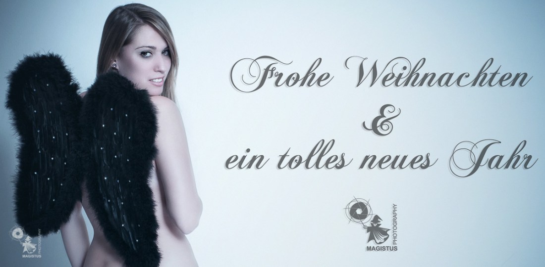 Frohe Weihnachten - Black Angel - Sexy Lingerie Angel - © by Magistus