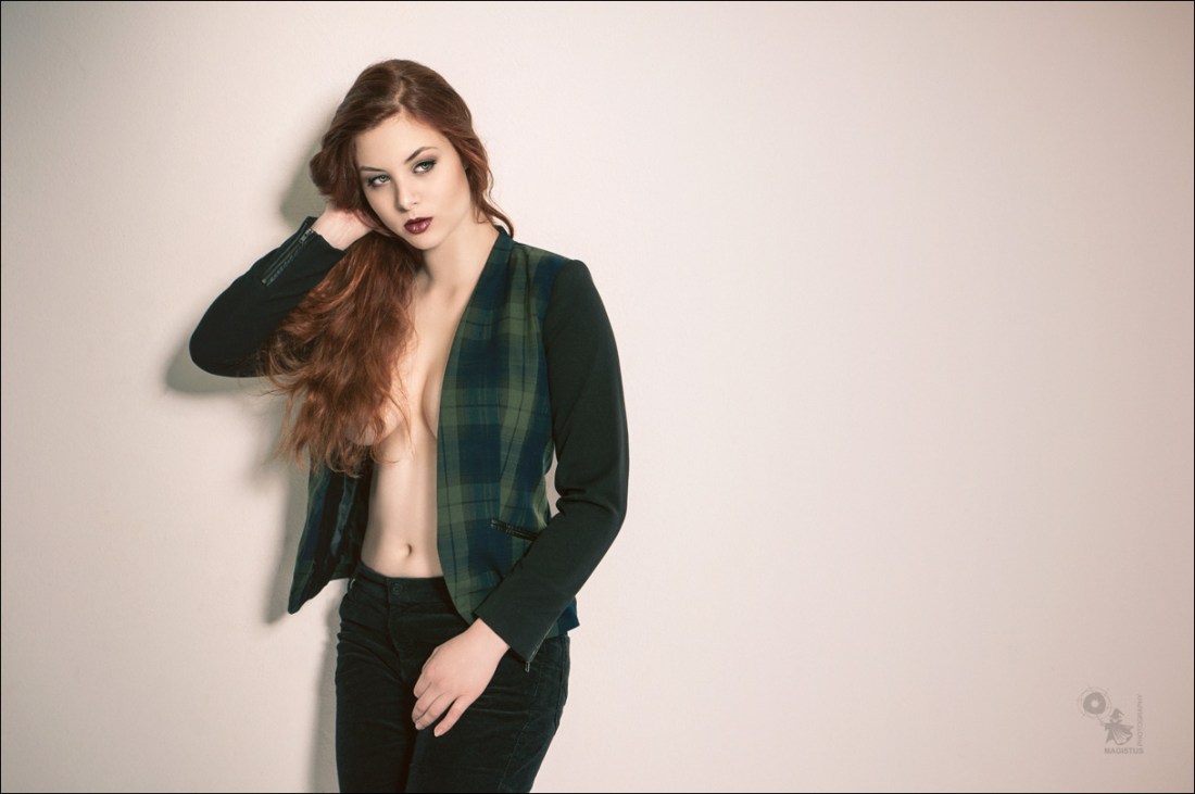 Country Side Beauty - Super beautiful portrait with wonderful redhead model showing a beautiful cleavage - © by @MagistusFoto