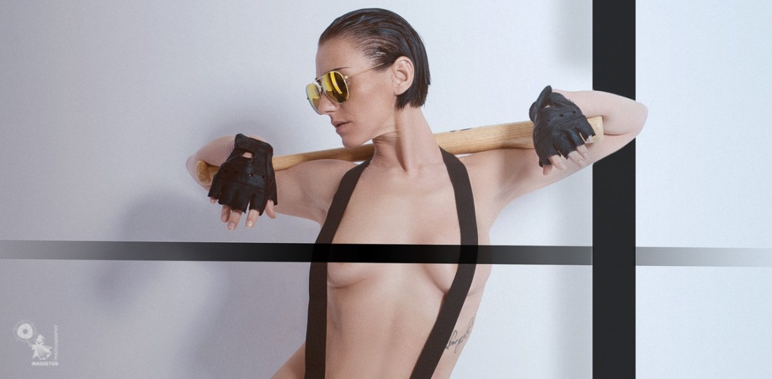 Tough, Cool n Nude - Super sexy topless photo with very hot model posing half naked and very cool - © by MagistusFoto