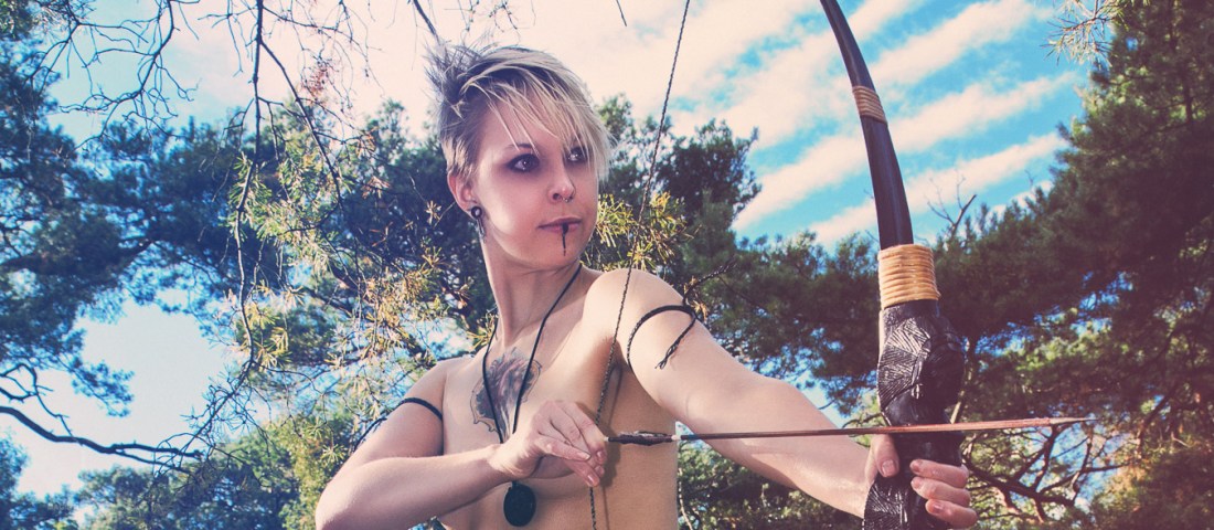 Amazon Archer - Super sexy and half naked amazon fighter girl with a bow in the sun - © by Magistus
