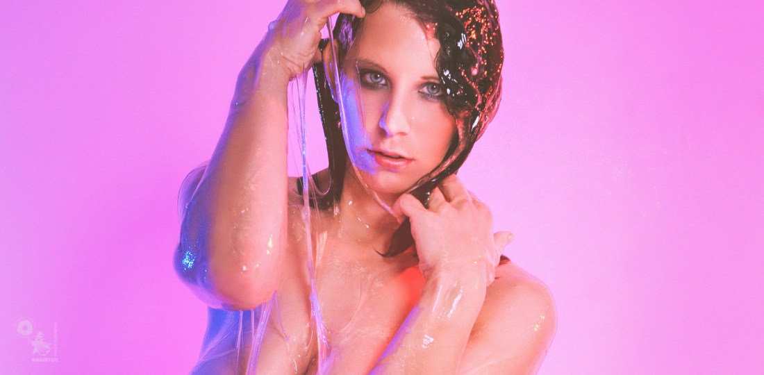 Naked Slime Beauty - Super hot and sexy naked girl posing in slime dripping down her big boobs and fantastik busty body. - © by Magistus