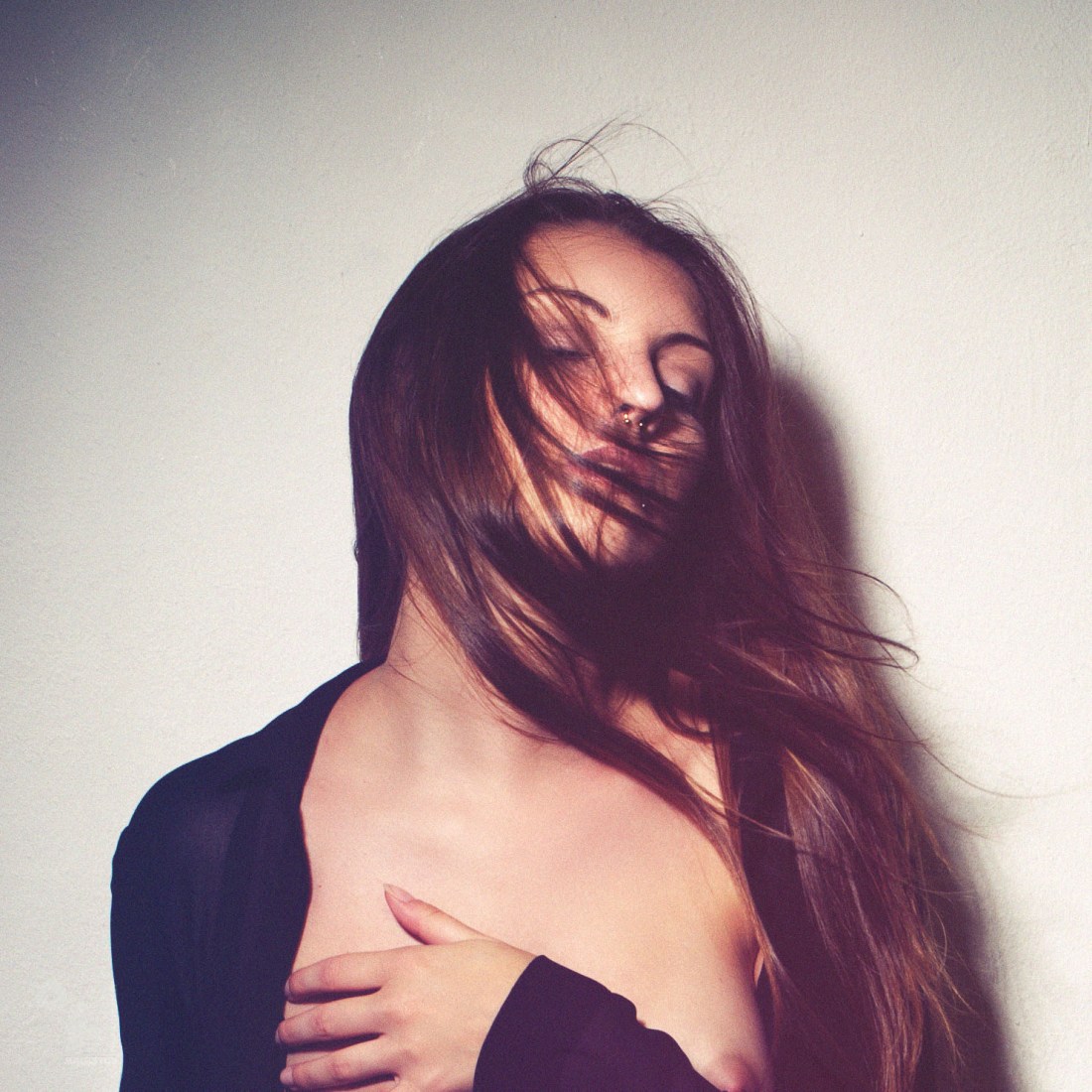 Topless Beauty - Super hot and sexy girl is posing half naked in the spotlight. - © by Magistus