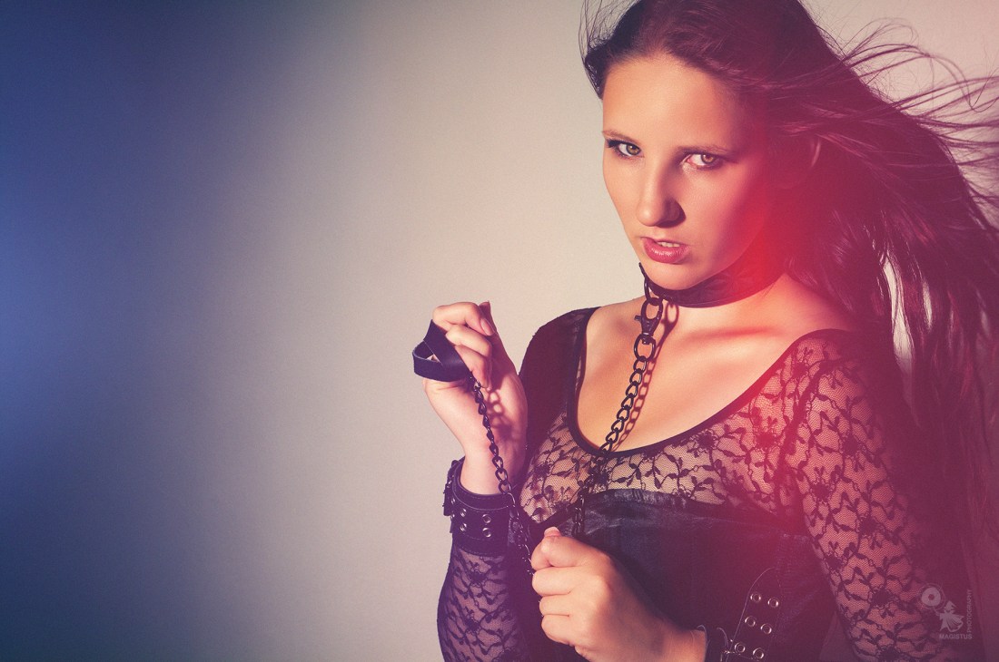 Fetish Beauty - Portrait of a fantastic fetish girl with windy hair - © by Magistus